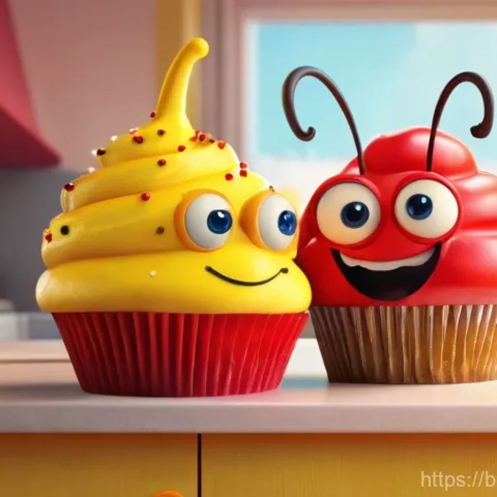 라바 시리즈의 다음 시즌 예측 - **Prompt:** A vibrant 3D animated scene featuring two distinct, bug-like characters, reminiscent of ...