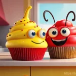 라바 시리즈의 다음 시즌 예측 - **Prompt:** A vibrant 3D animated scene featuring two distinct, bug-like characters, reminiscent of ...