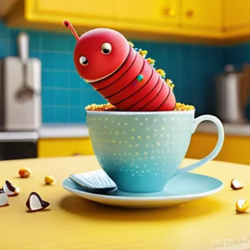 Home 22 라바 제작사 투바앤의 성장 스토리 - **Prompt:** A whimsical, vibrant 3D animated scene featuring Red Larva and Yellow Larva in a humorou...